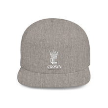 Load image into Gallery viewer, King Crown Flat Bill Snapback Hat — Embroidered Royal Logo Cap