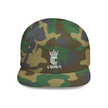 Load image into Gallery viewer, King Crown Flat Bill Snapback Hat — Embroidered Royal Logo Cap