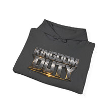 Load image into Gallery viewer, Kingdom Duty Hoodie — Metallic Logo Christian Faith Pullover