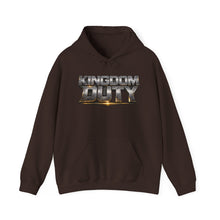 Load image into Gallery viewer, Kingdom Duty Hoodie — Metallic Logo Christian Faith Pullover