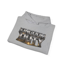 Load image into Gallery viewer, Kingdom Duty Hoodie — Metallic Logo Christian Faith Pullover