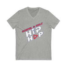 Load image into Gallery viewer, Gospel & Holy Hip Hop V-Neck Tee, Unisex T-Shirt, Faith-Based Apparel, Music Lovers Gift, Casual Wear, Christian Hip Hop Style