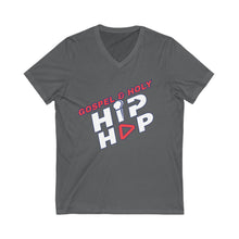 Load image into Gallery viewer, Gospel & Holy Hip Hop V-Neck Tee, Unisex T-Shirt, Faith-Based Apparel, Music Lovers Gift, Casual Wear, Christian Hip Hop Style