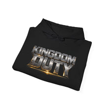 Load image into Gallery viewer, Kingdom Duty Hoodie — Metallic Logo Christian Faith Pullover
