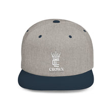 Load image into Gallery viewer, King Crown Flat Bill Snapback Hat — Embroidered Royal Logo Cap
