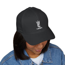 Load image into Gallery viewer, Embroidered Crown Logo Cap — Structured Closed-Back Baseball Hat

