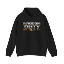 Load image into Gallery viewer, Kingdom Duty Hoodie — Metallic Logo Christian Faith Pullover
