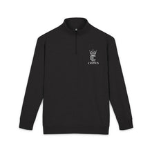 Load image into Gallery viewer, Embroidered Cozy Quarter-Zip Fleece Pullover — Minimal Pocket Cat Design
