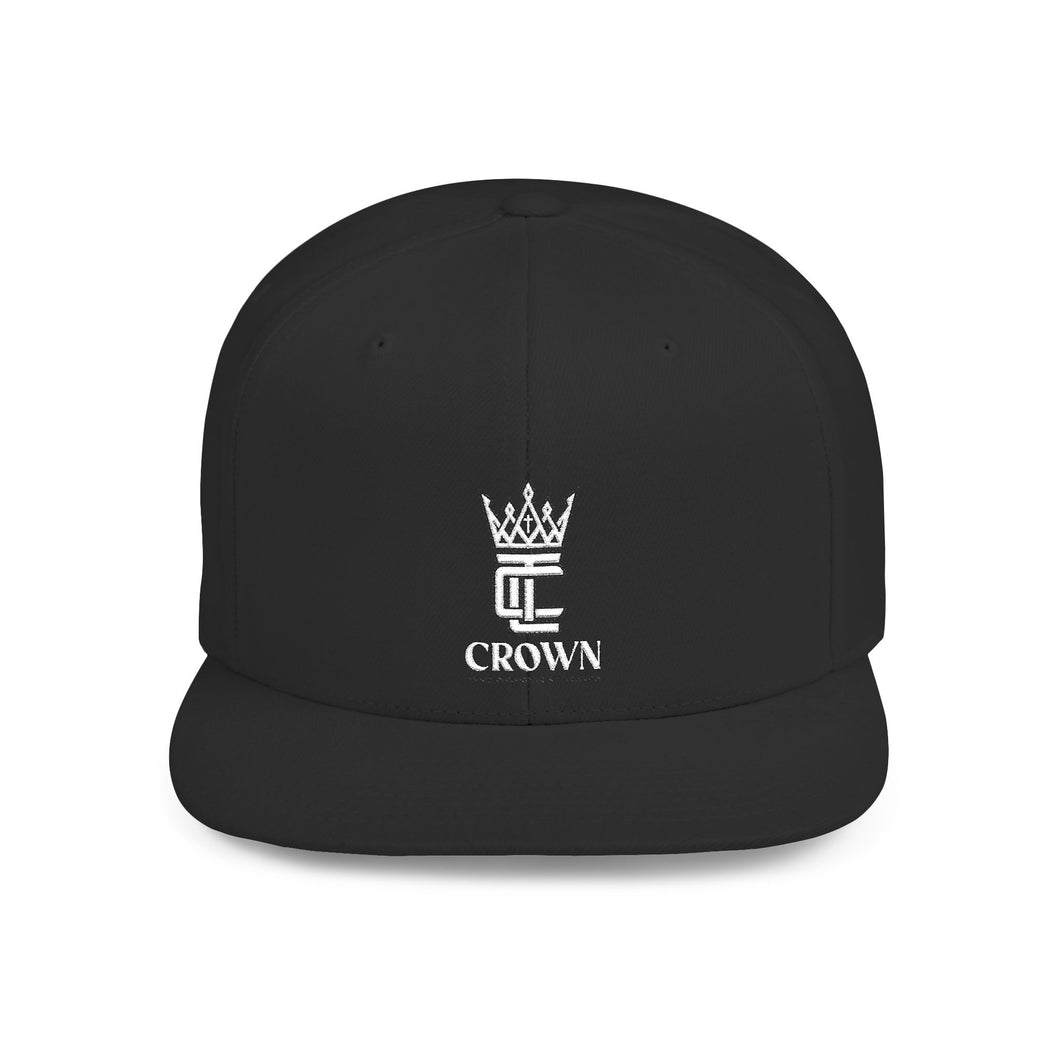 King Crown Flat Bill Snapback Hat — Embroidered Royal Logo Cap