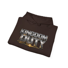 Load image into Gallery viewer, Kingdom Duty Hoodie — Metallic Logo Christian Faith Pullover
