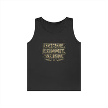 Load image into Gallery viewer, Tank Top — 'Defend, Commit, Align' Military Camo Graphic Tank
