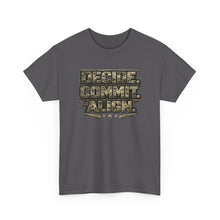 Load image into Gallery viewer, Decide Commit Align Tactical Tee — Military Camouflage Motivational Shirt
