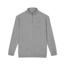 Load image into Gallery viewer, Embroidered Cozy Quarter-Zip Fleece Pullover — Minimal Pocket Cat Design
