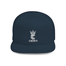 Load image into Gallery viewer, King Crown Flat Bill Snapback Hat — Embroidered Royal Logo Cap
